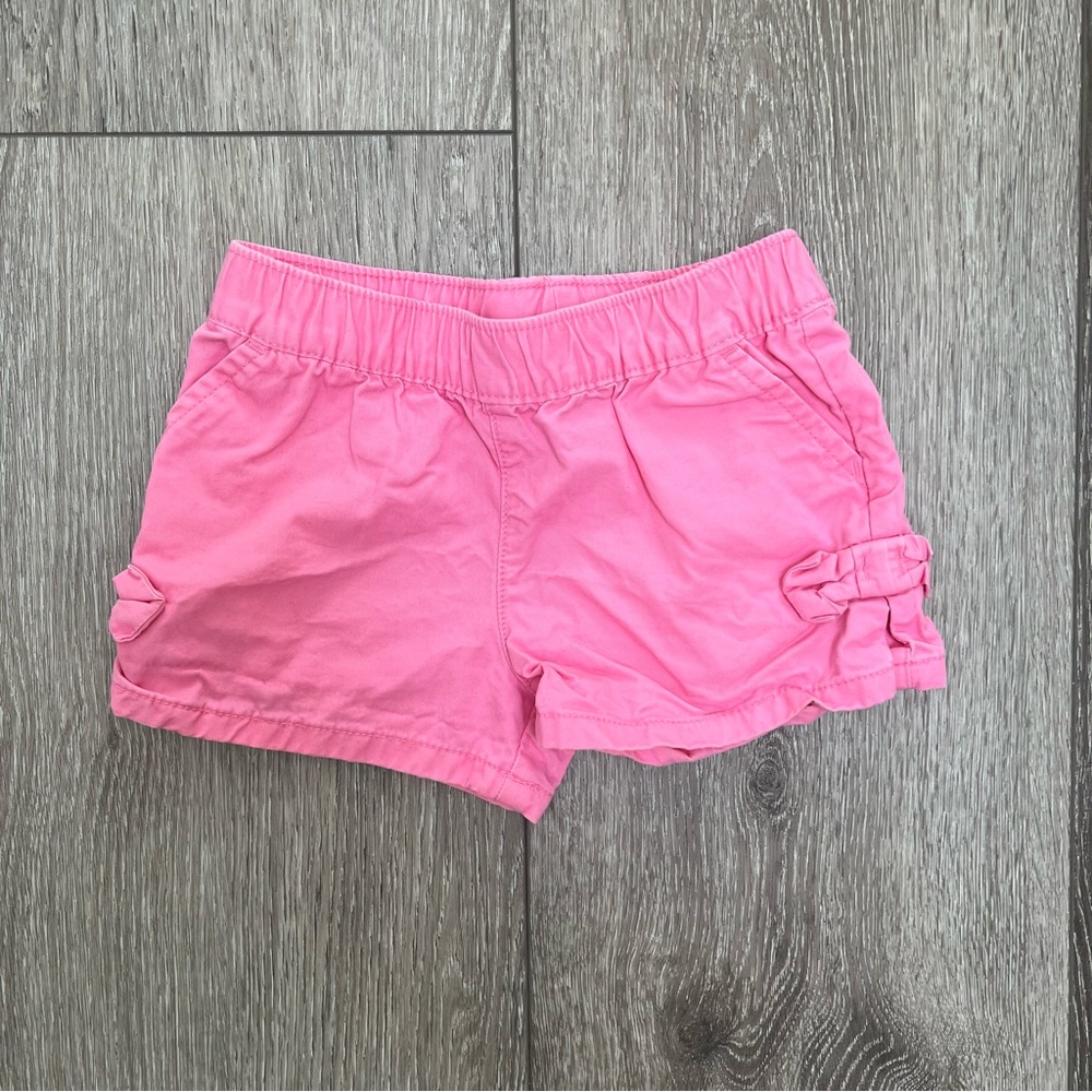 CARTERS PULL ON SHORTS ELASTIC WAISTBAND PINK 2T